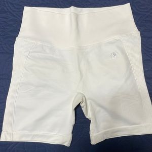 Allure White Scrunch Shorts
